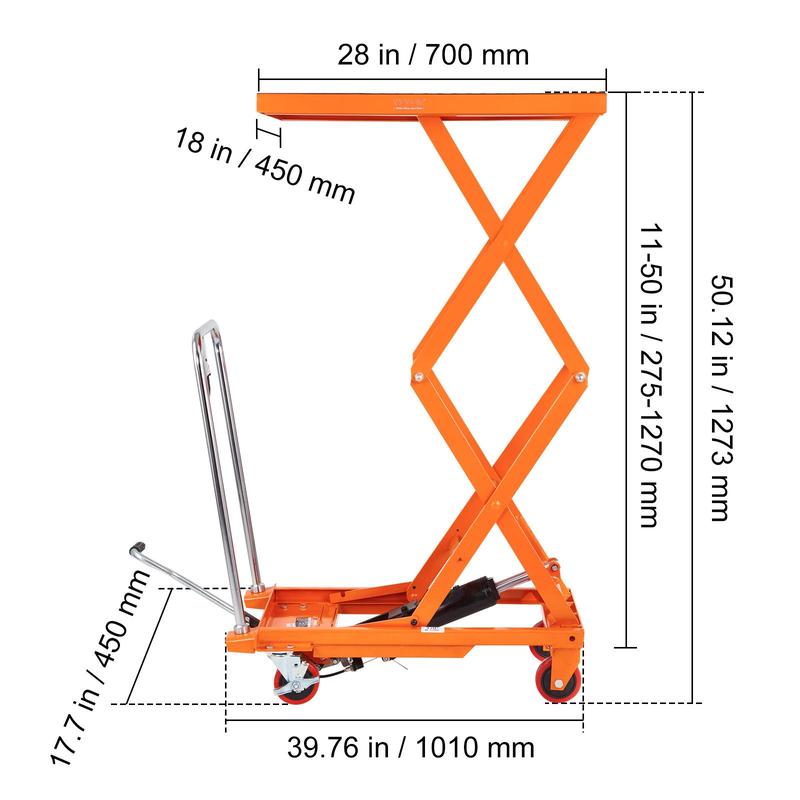 trello™ Hydraulic Lift Table Cart