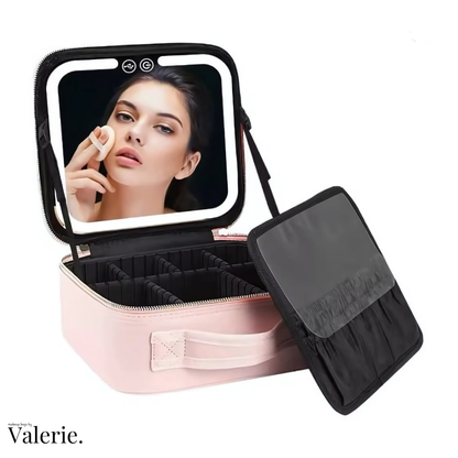 Valerie Travel Makeup Bag with LED Mirror