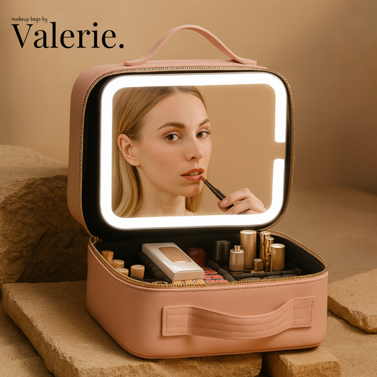 Valerie Travel Makeup Bag with LED Mirror